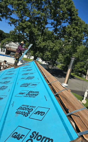 Completed roof replacement by Bluemaster Roofing in Freepor